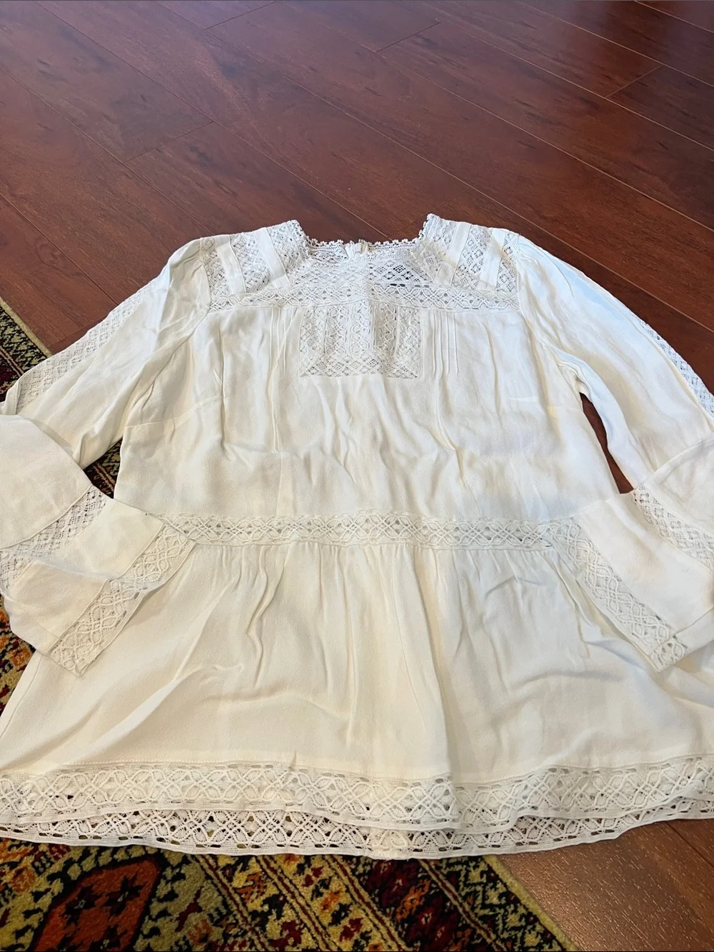 Point Sur White Lace Eyelet Top